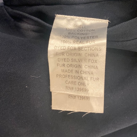 Jocelyn blue real fur jacket sz small - Picture 2 of 5